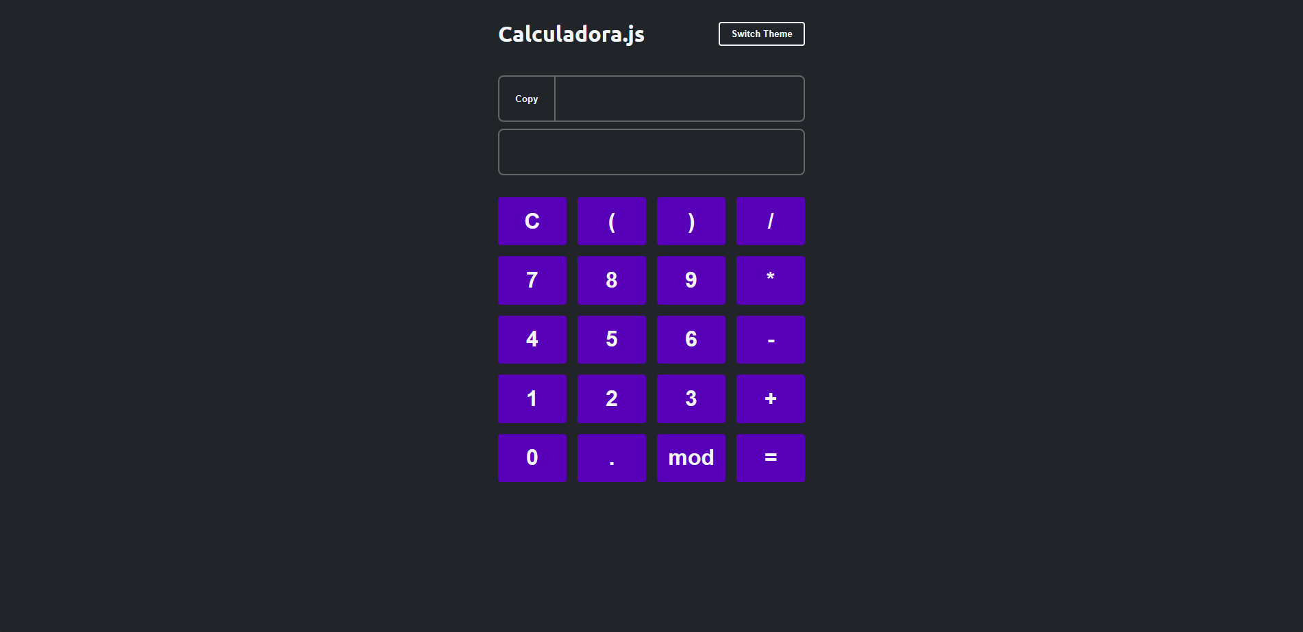 Projeto Calculadora JS